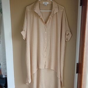 Love Is For Eternity tunic Oversized Flowy Lagenlook Light Weight Top Size L
